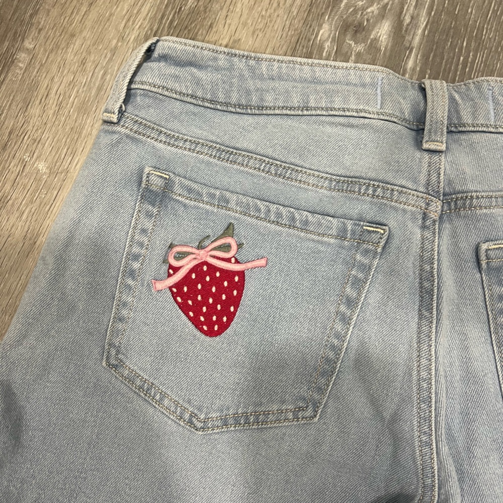 Hollister strawberry bow jeans
